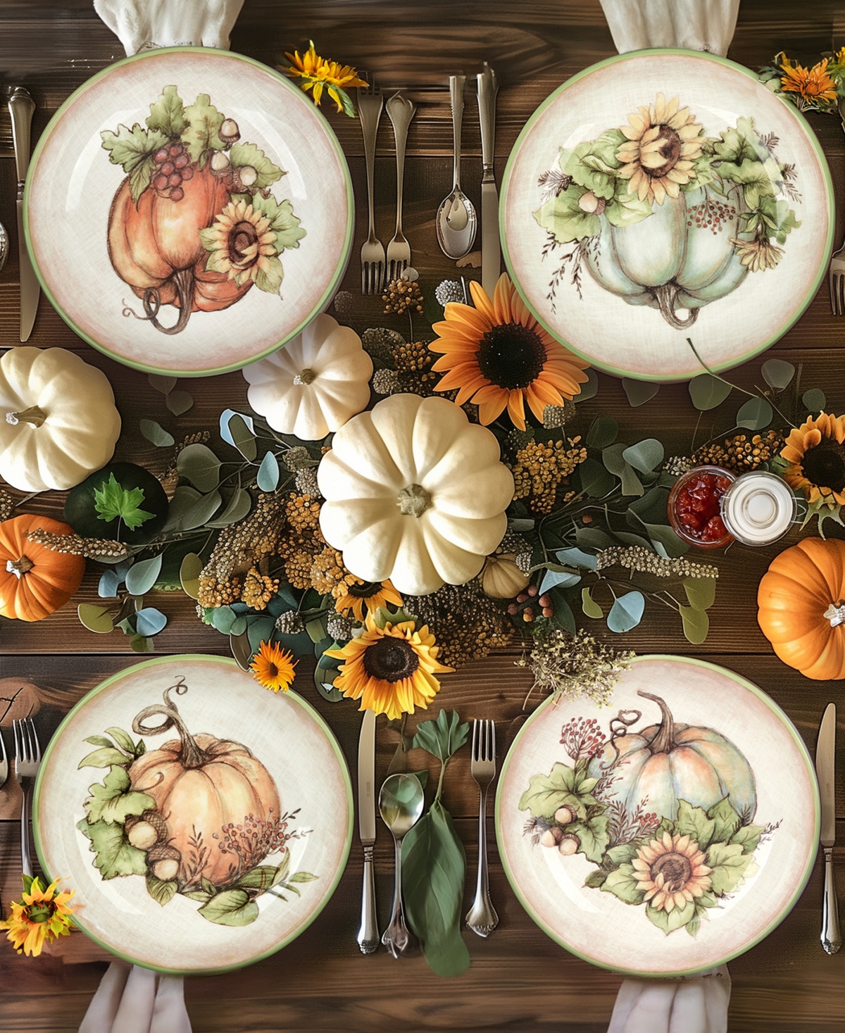 Certified International Autumn Breeze Soup Bowls, Set Of 4 In Micscellan