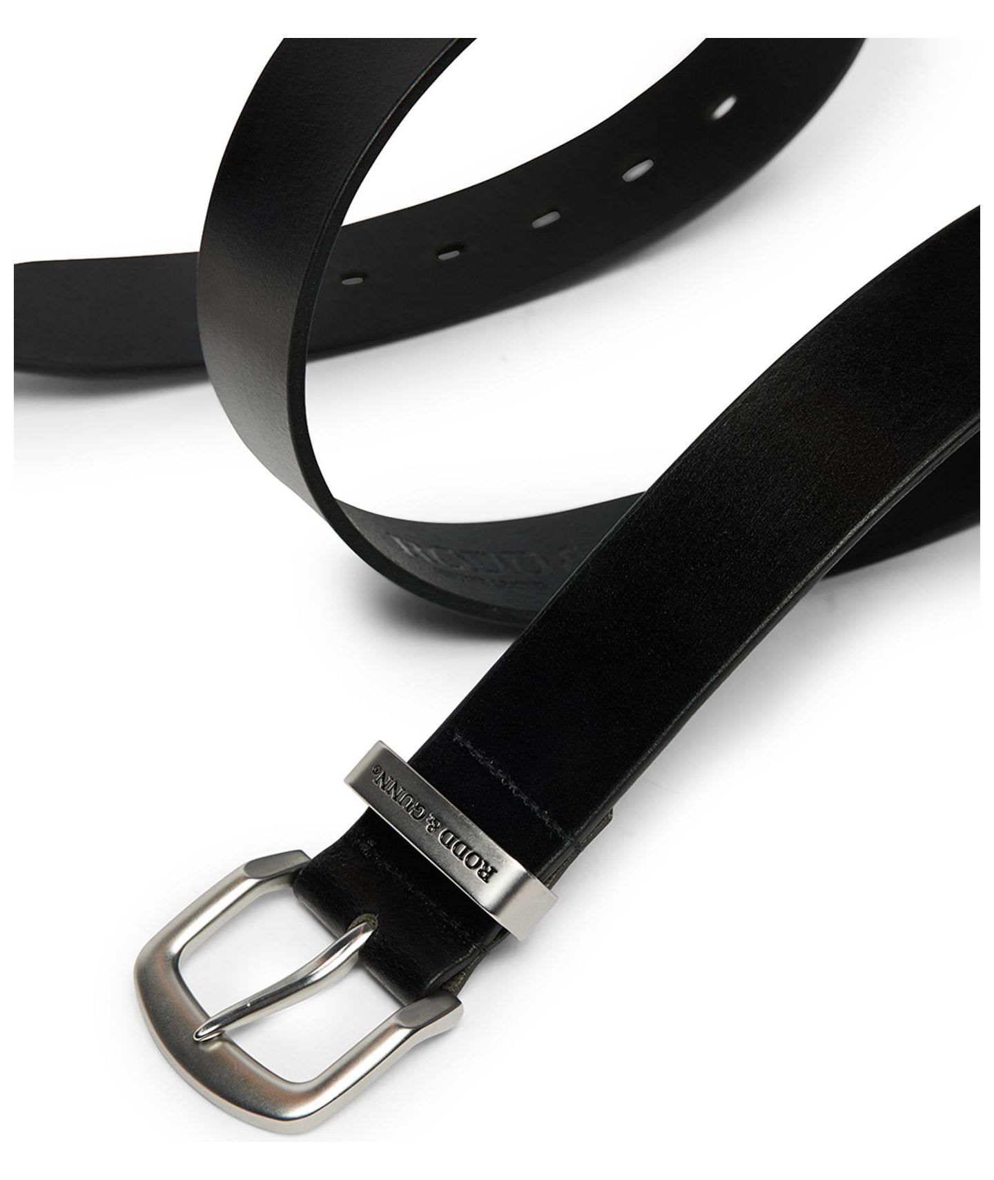 Мужской ремень Rodd & Gunn Farmlands Leather Belt, цвет: Чёрный — фото 2