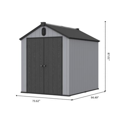 6x8FT Plastic Storage Shed Big Storage for Backyard and Garden