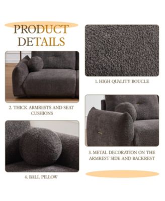 Cozy Lambswool Sofa with Cushions & Pillows