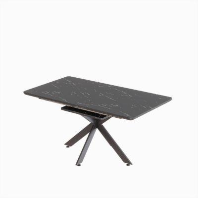  Modern Black Extendable Dining Table