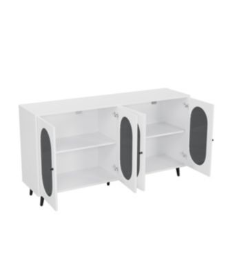 Streamdale Modern Sideboard with Acrylic Doors & Adjustable Shelf
