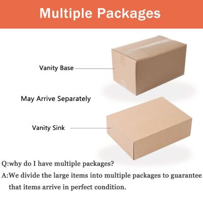 Streamdale 24" Wood Grain Vanity with Ceramic Sink & Soft-Close Drawers