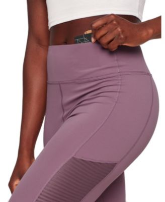 Cali Women's Active 7/8 Legging With Striped Mesh