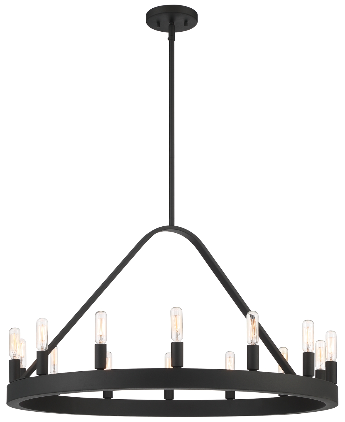 Designers Fountain Carousel 30.25" Metal 14 Light Chandelier - Black