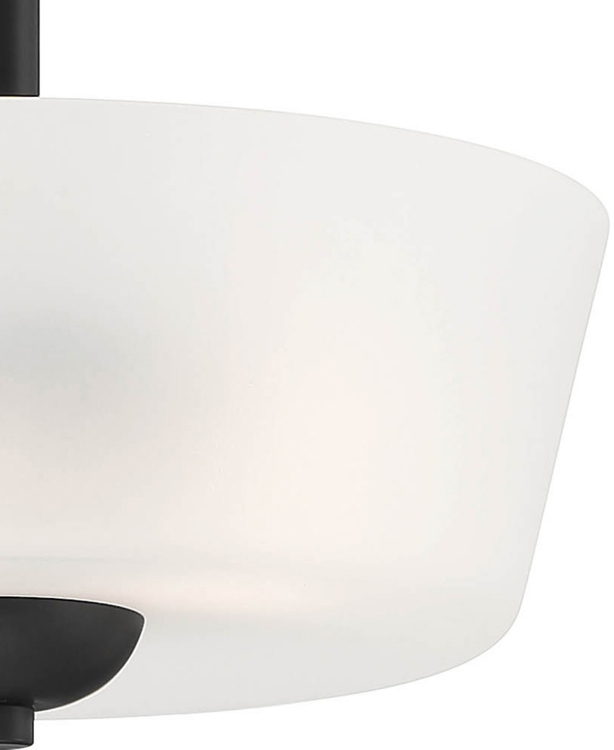 Designer's Fountain Malone 12" Metal 2 Light Semi Flush In Matte Black