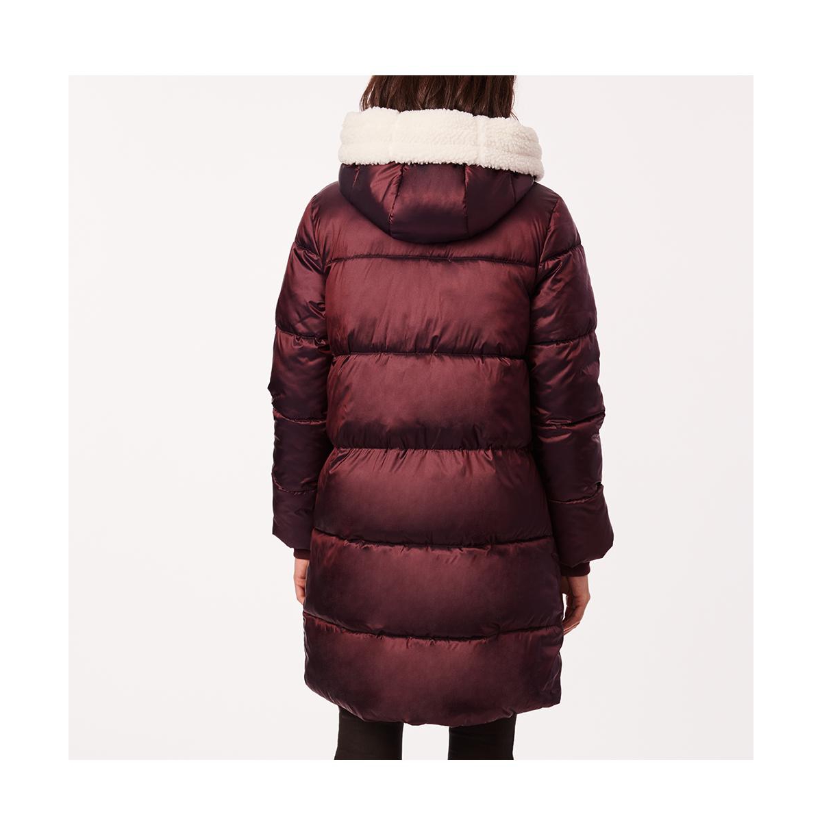 Bernardo Women's Asymmetrical Fur Lined Puffer