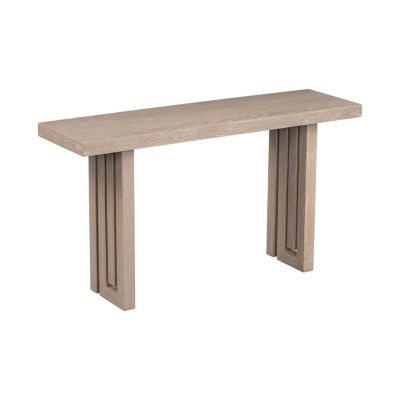 Streamdale Unique Oak Veneer Console Table with Distinctive Shapes