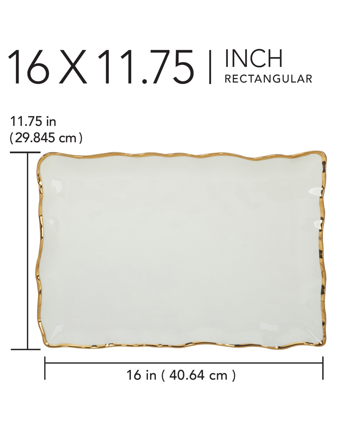 Certified International Regency Rectangular Platter In Silver