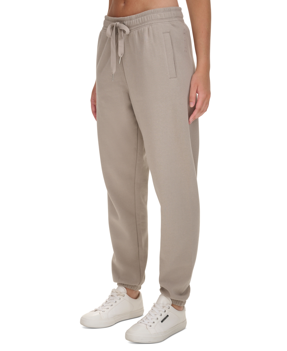Calvin Klein Women's Fleece High Waist Drawstring Sweatpants In Neutral