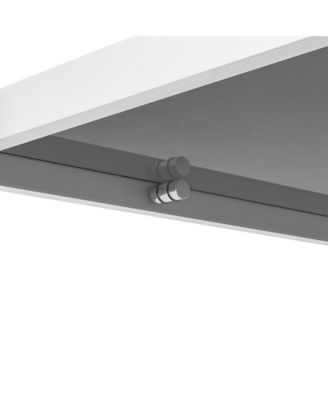 Modern Glass Coffee Table with White Legs