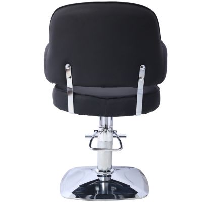 Wide Seat Hydraulic Barber Chair with Stainless Steel Footrest