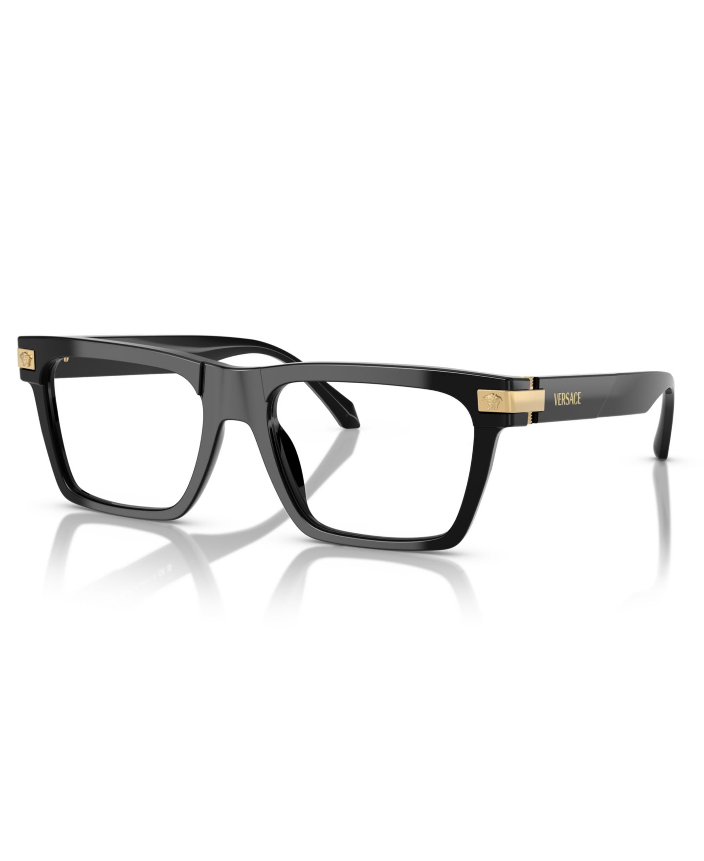 Мужские очки Versace Man Rectangle Plastic VE3354 Eyeglasses, цвет: Чёрный — фото 1