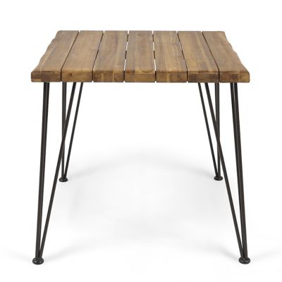 Streamdale Zion Industrial Acacia Wood & Metal Dining Table