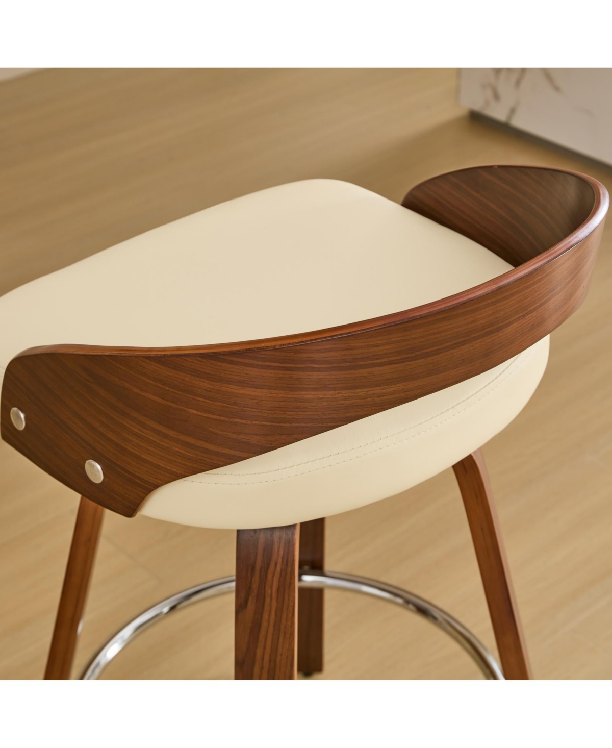 Streamdale Furniture Walnut Mid-Century (Set Of 2) with Swivel Seats (25