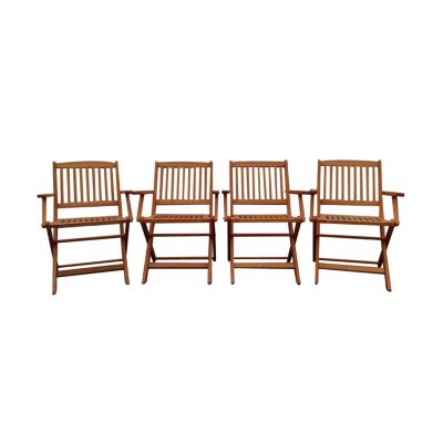 Streamdale Foldable Patio Dining Set with 4 Chairs
