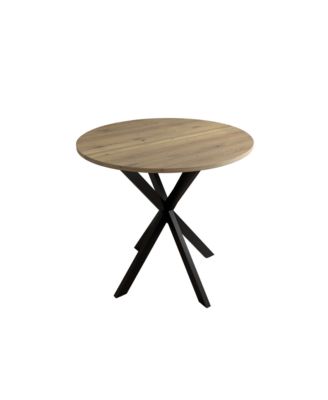 Streamdale Modern Industrial Dining Table, 31.5" Round