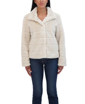Women's Sheared Faux Fur Snap Front Jacket