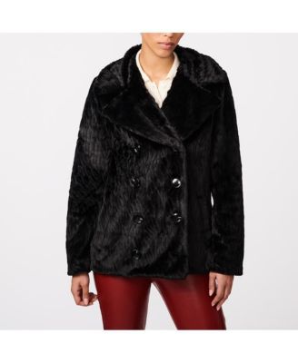 Bernardo Women s Double Breasted Faux Fur Jacket Macy s