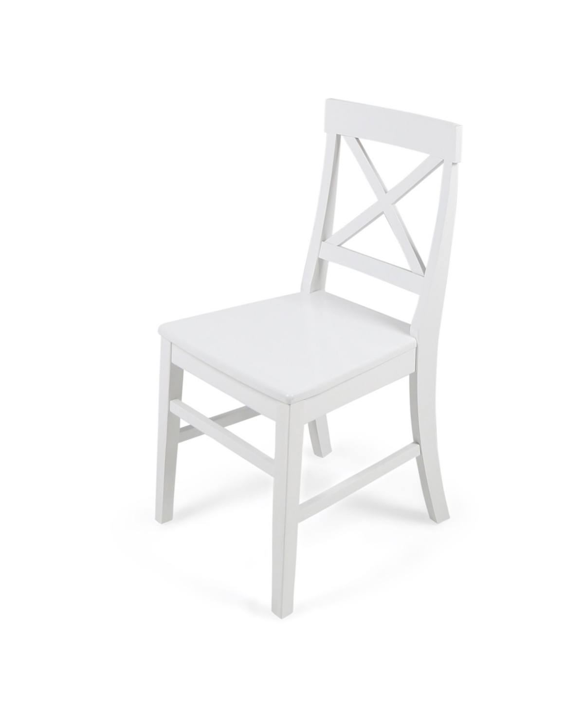 Streamdale Acacia Wood Farmhouse Dining Chairs, White