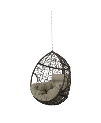 Teardrop Hanging Chair With Water-Resistant Cushions