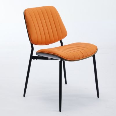 Streamdale Mid-Century Modern Faux Leather Dining Chairs (Set Of 2)