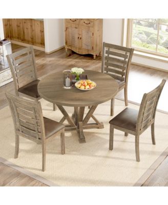 5pc Rustic Farmhouse Dining Set