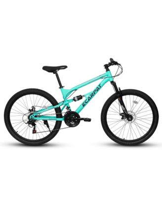 26" Aluminum Mountain Bike with 21-Speeds, Shock Absorption, and Disc Brakes