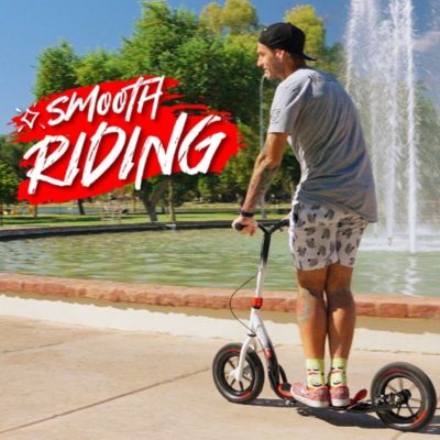 Large Kick Scooter for Adults & Teens – 12" Air Tires, Wide Deck, Handbrake & Kickstand – Urban Glide - Teal