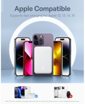 Wireless Portable Charger Magnetic Power Bank 5000mAh MagSafe Charger, Purple