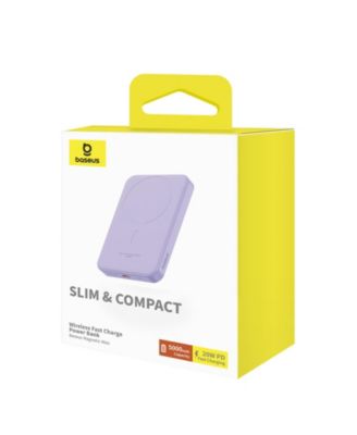 Wireless Portable Charger Magnetic Power Bank 5000mAh MagSafe Charger, Purple