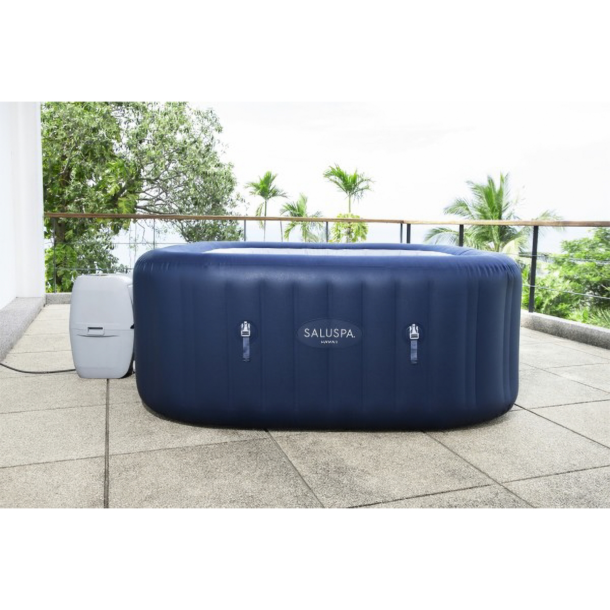 Bestway SaluSpa Hawaii AirJet Inflatable Hot Tub with 114 Soothing Jets,- Blue