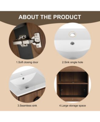 Streamdale 24" Modern Bathroom Vanity with Sink & Storage Cabinet