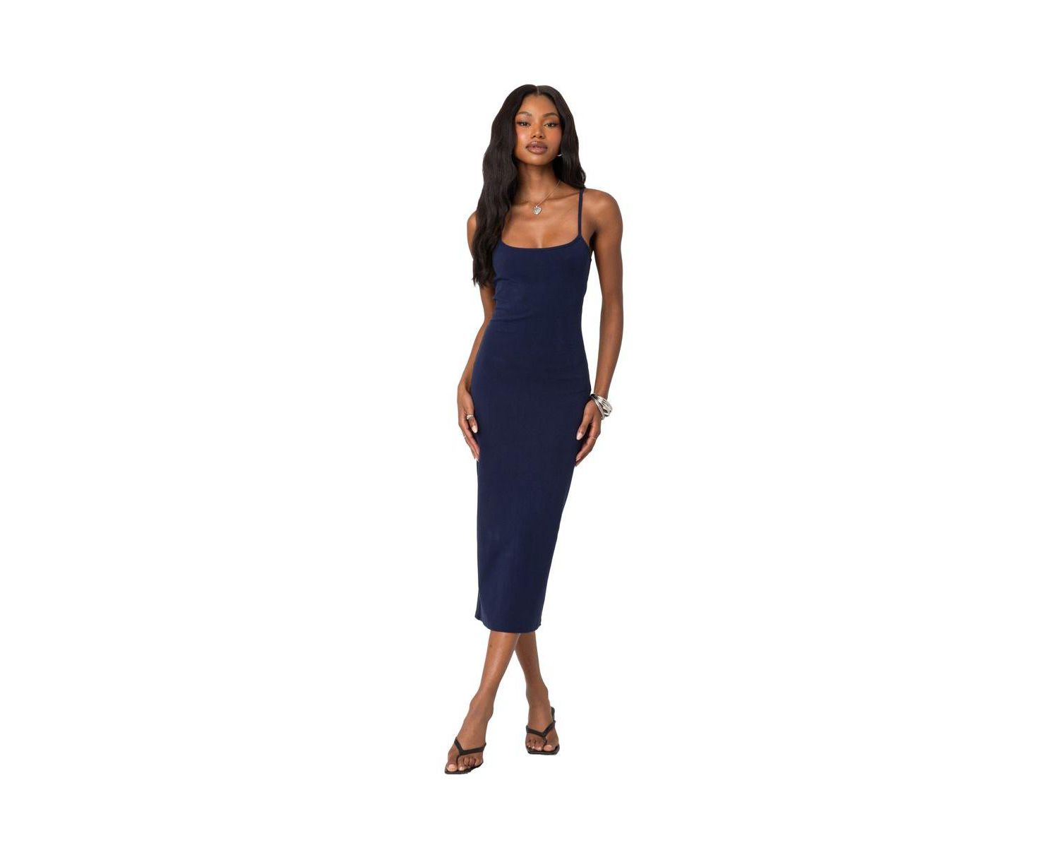 Women's Air back slitted midi dress