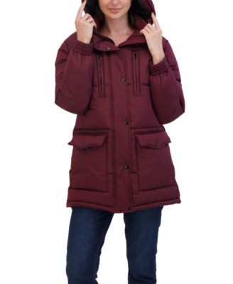 Juniors' Juniors' Hooded 3/4 Puffer Coat