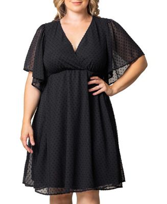 Plus Size Florence Flutter Sleeve Dress