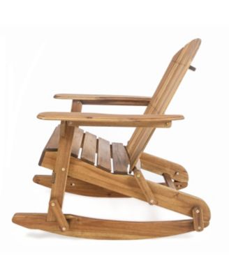 Streamdale Malibu Acacia Wood Adirondack Rocking Chair