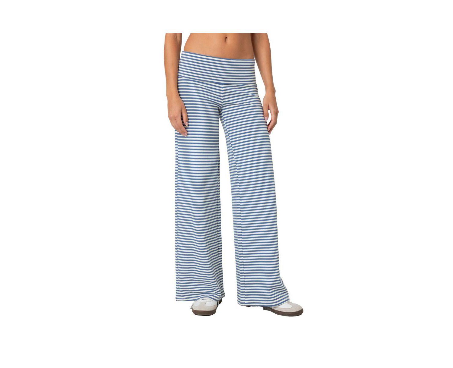 Women's Lilah Striped Fold Over Pants