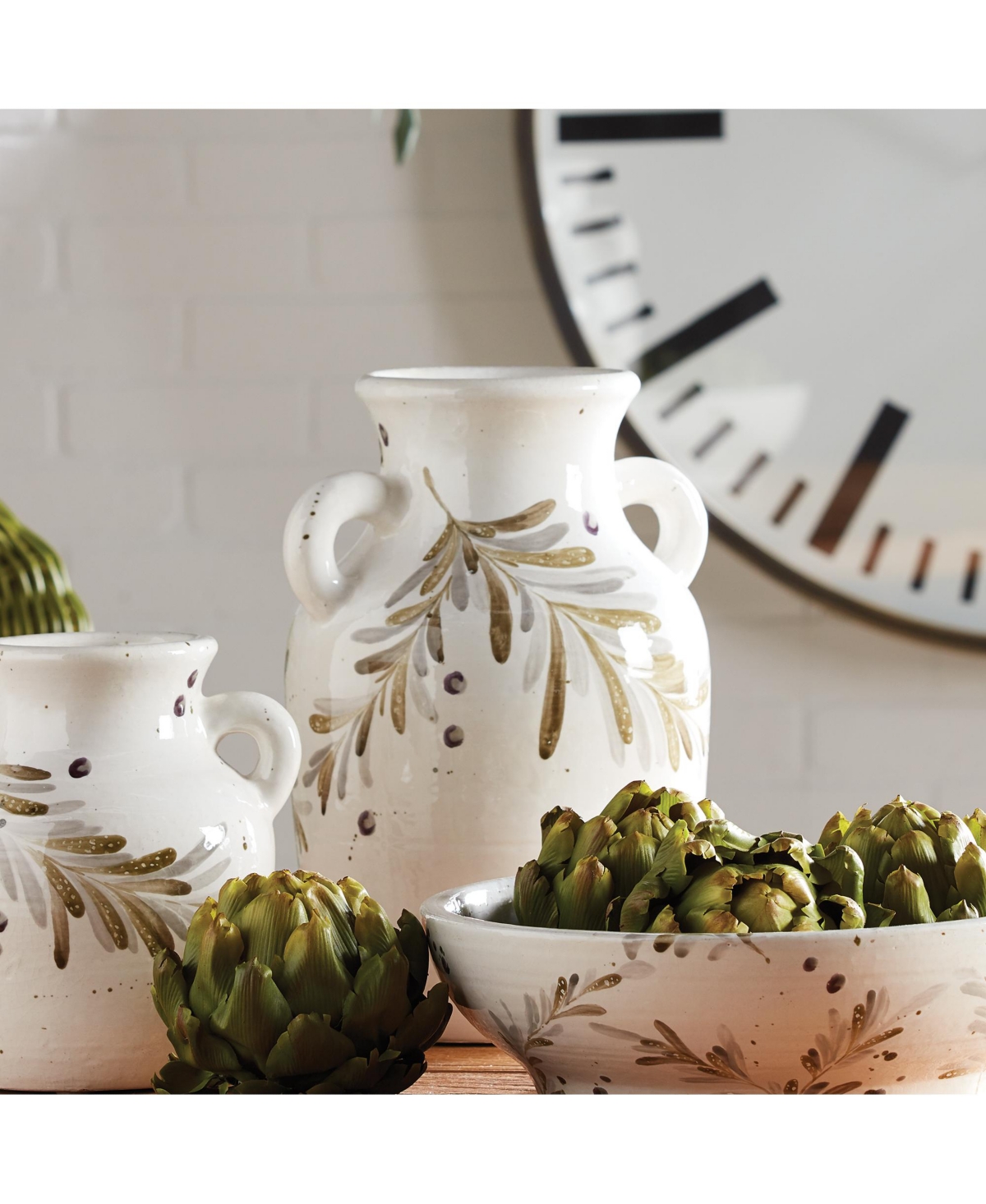 Napa Home & Garden Lazio Jar With Handles Large -khaki