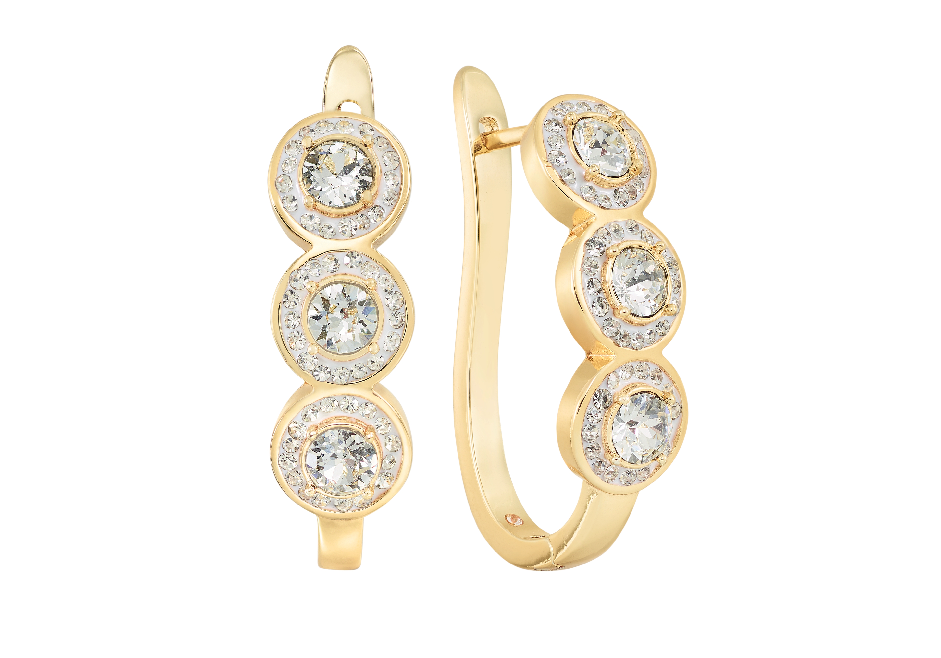 And Now This Clear Crystal Pave Hinged Hoop Earring