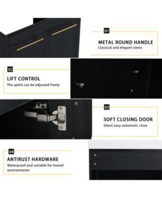 24" Freestanding Vanity with Resin Sink, Soft-Close Door