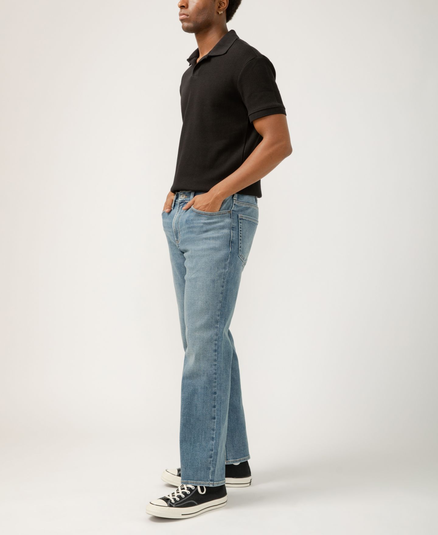 Мужские джинсы Silver Jeans Co. Gordie Relaxed Fit Straight Leg, цвет: Индиго — фото 8