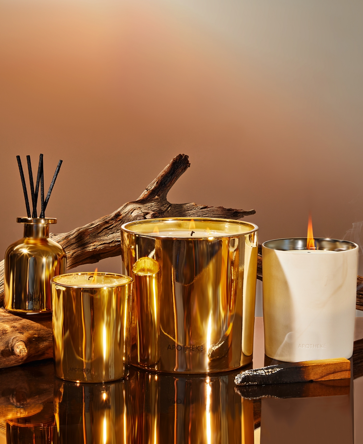 Apotheke 2-Pc. Firewood Mini Scented Candle & Mini Reed Diffuser Gift Set