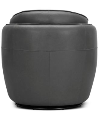 Kettner 32" Leather Swivel Chair, Created for Macy's