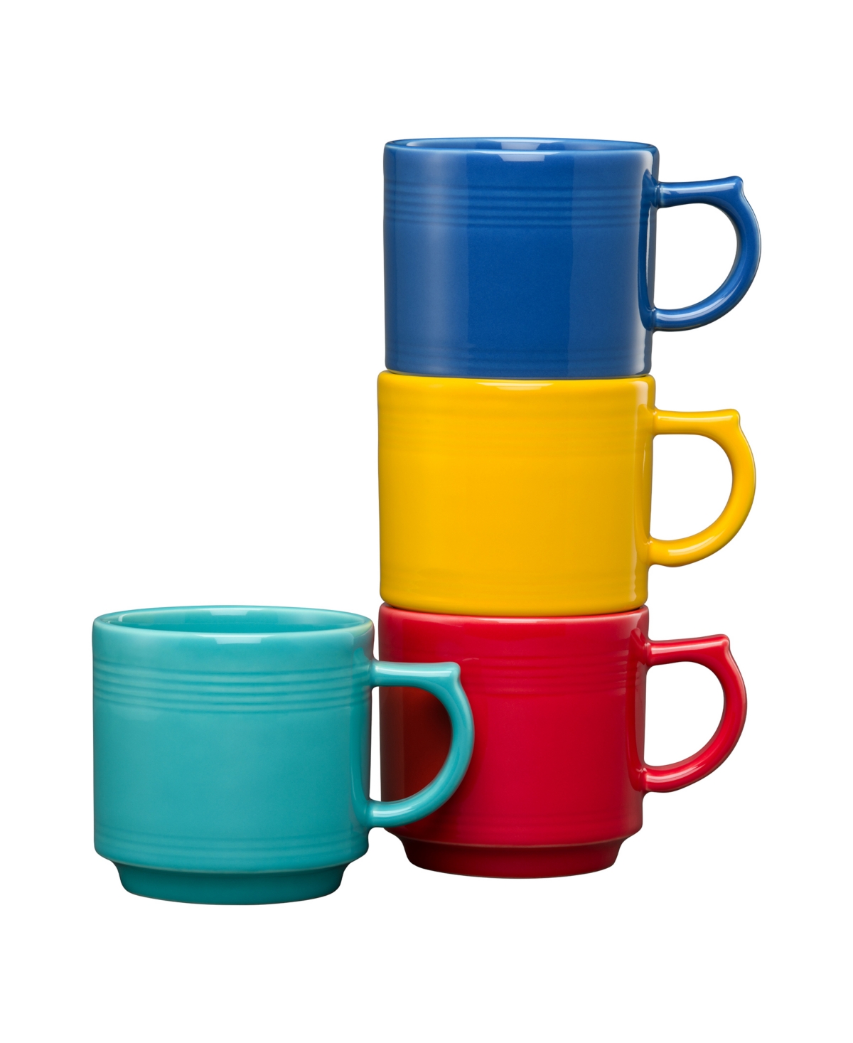 Vibrant 16 Oz. Stackable Mugs, Set of 4 - Vibrant Mixed Colors