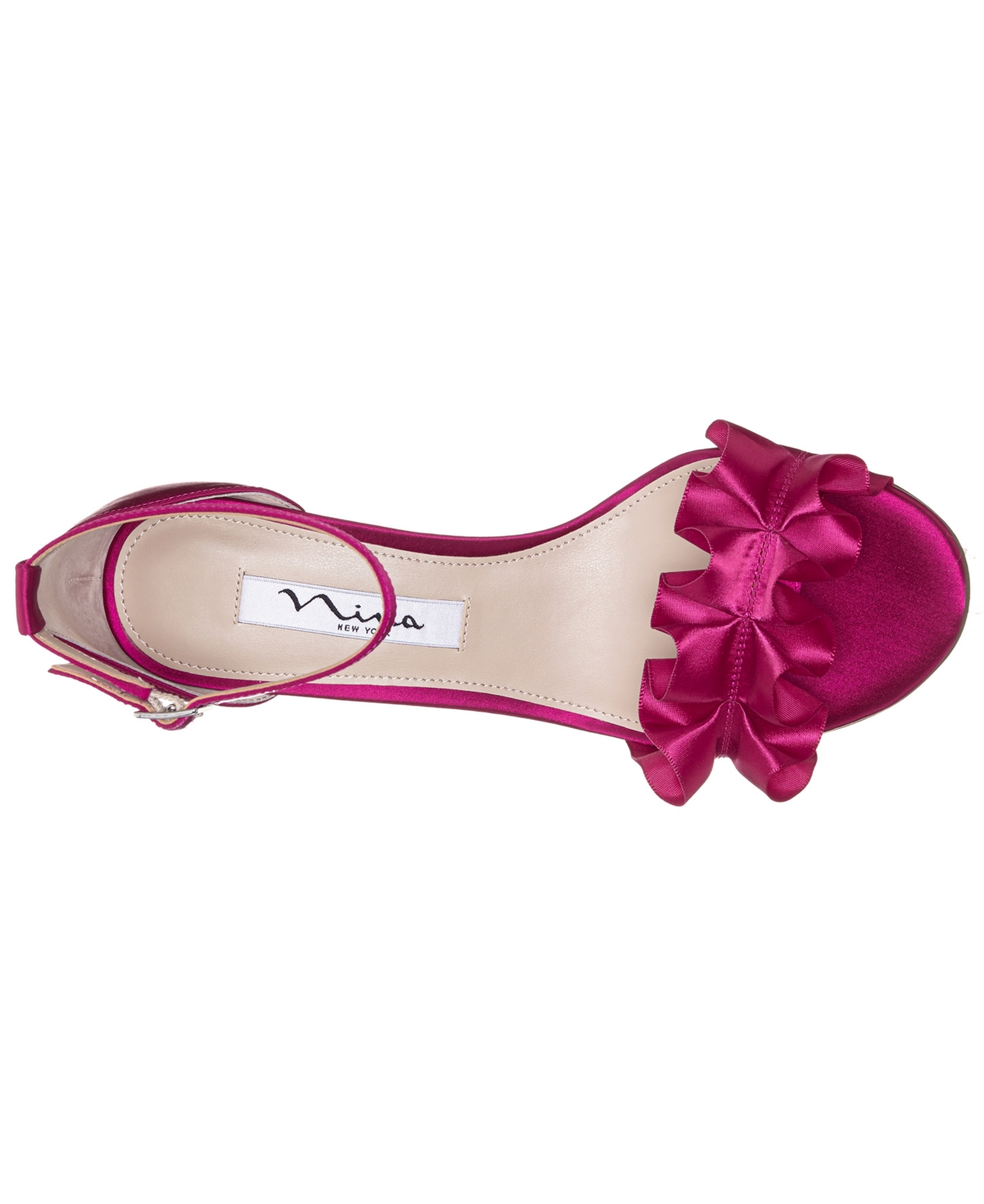 Shop Nina Women's Lisa Mid Heel With Ruffle Sandal In Pink Parfait