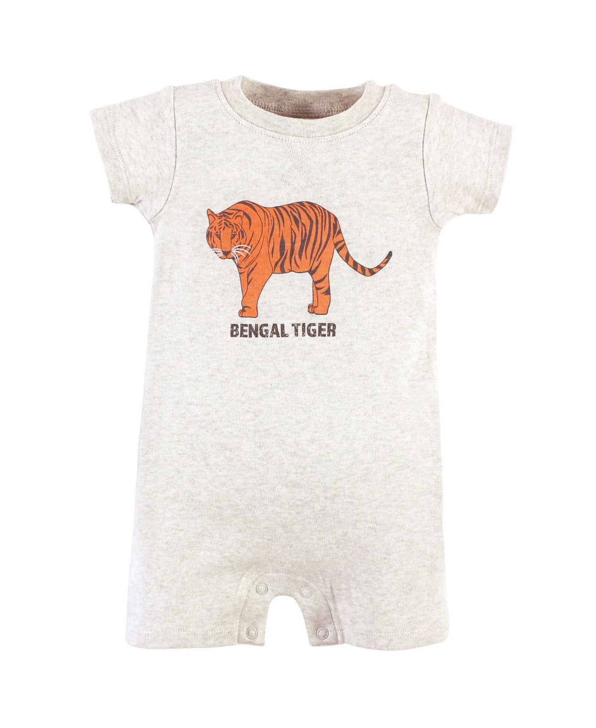 Touched by Nature Baby Boys Unisex Baby Organic Cotton Rompers,- Endangered tiger