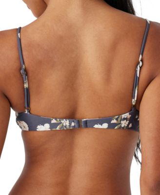 Juniors' Kendra Floral Knot-Front Bikini Top