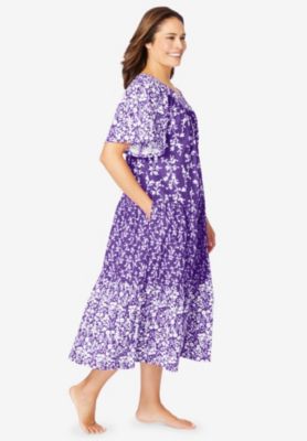 Plus Size Only Neccessities Tiered Print Lounger