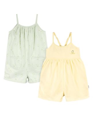 Baby Girls Baby Baby Sleeveless Romper Jumpsuit, 2 Pack